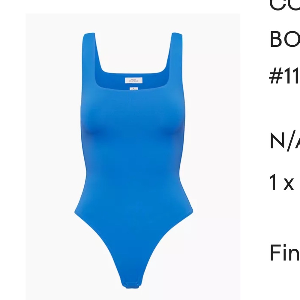 Aritzia Babaton Blue Squareneck Bodysuit